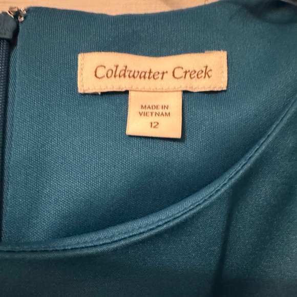 NWT Goldwater Creek Teal Dress with Jewel Detail - Picture 3 of 5